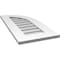 Ekena Millwork Quarter Round Top Right Surface Mount PVC Gable Vent w/ 3-1/2"W x 1"P Standard Frame, 14"W x 30"H GVPQR14X3001SN - alternate 4